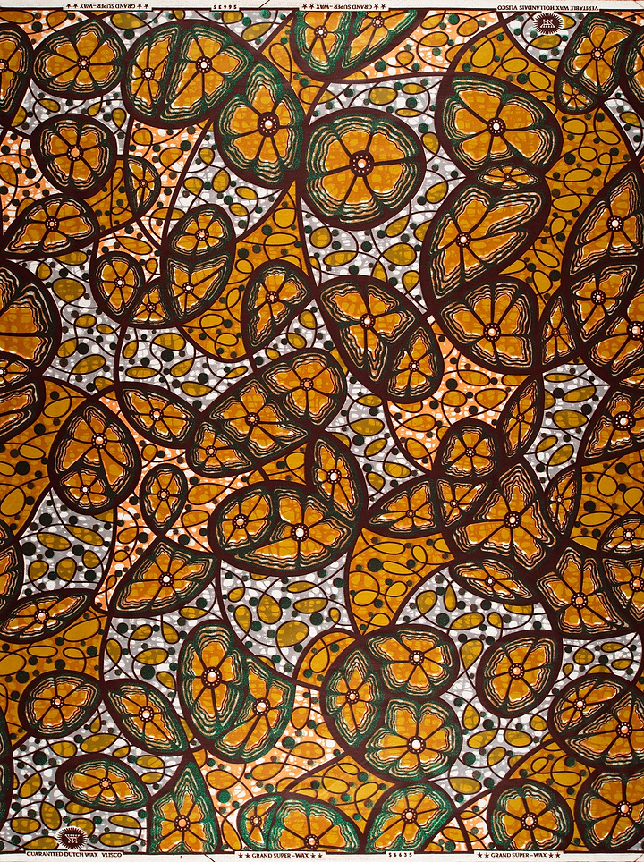 Floral patterned fabric grand super-wax vls6635.010