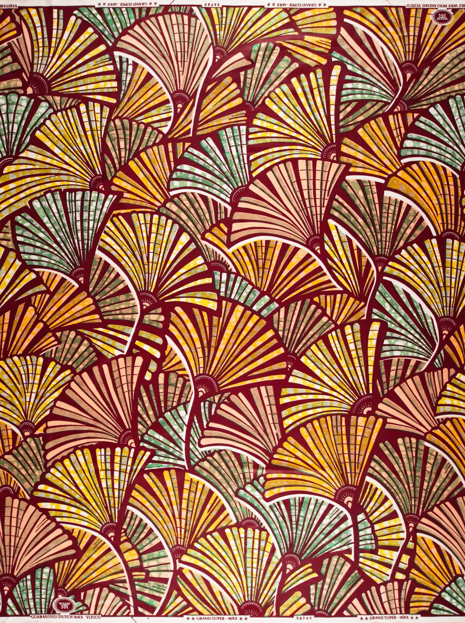 Vibrant art deco fan-patterned fabric grand super-wax vls6740.001