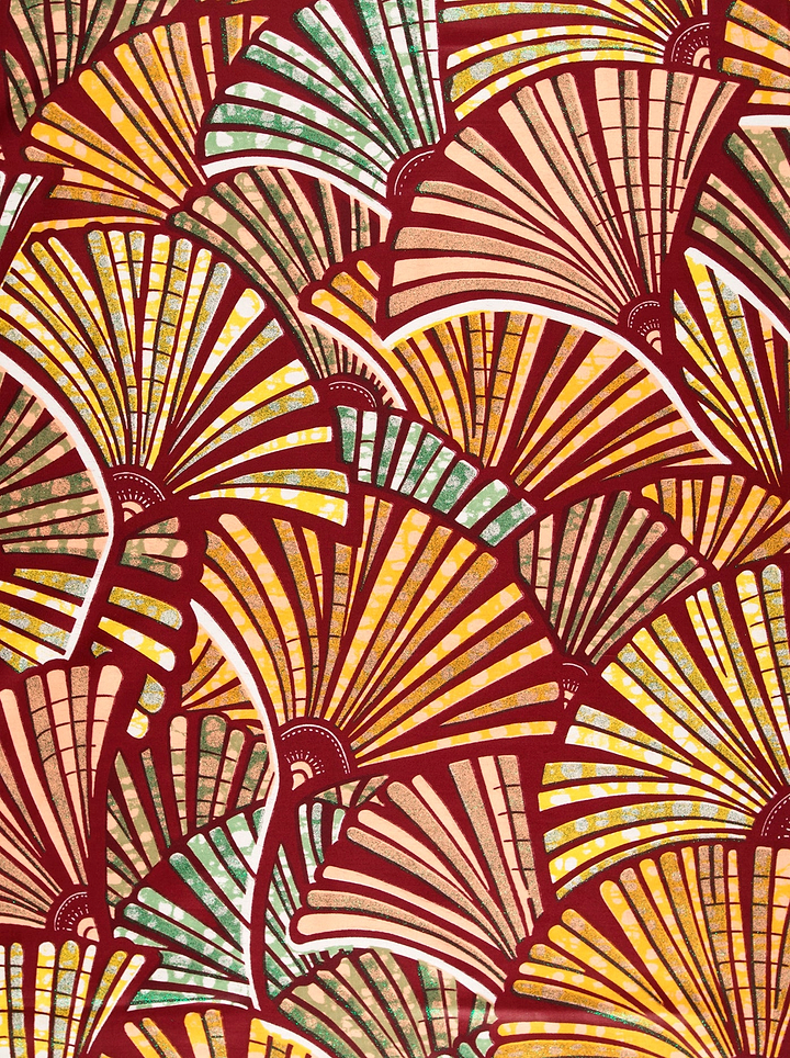 Vibrant red fabric pattern stylized grand super-wax vls6740.001