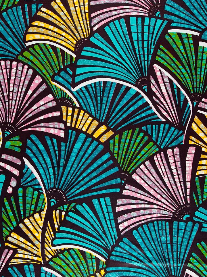 Colorful fan-shaped pattern grand super-wax vls6740.004