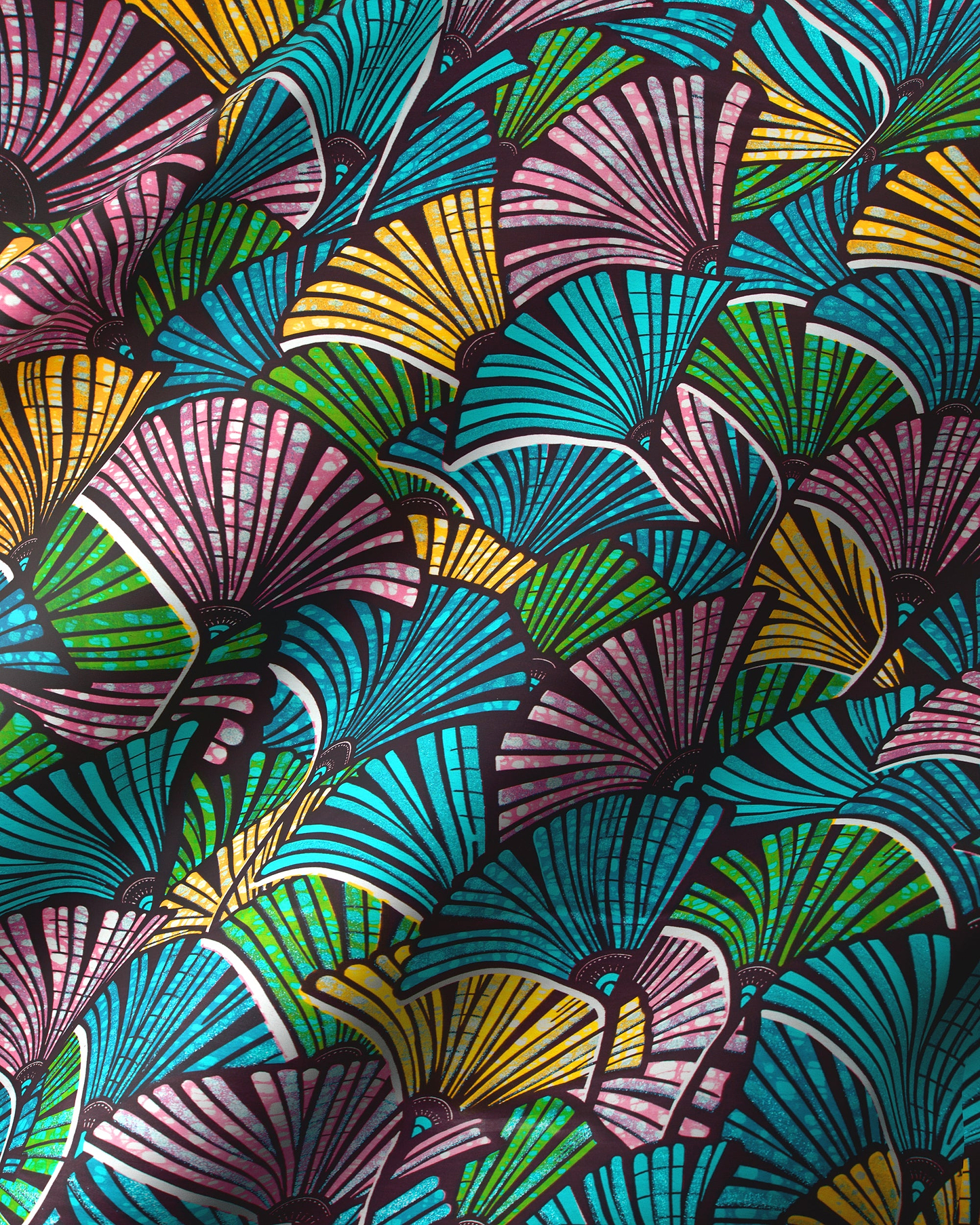 Colorful fan-shaped pattern grand super-wax vls6740.004