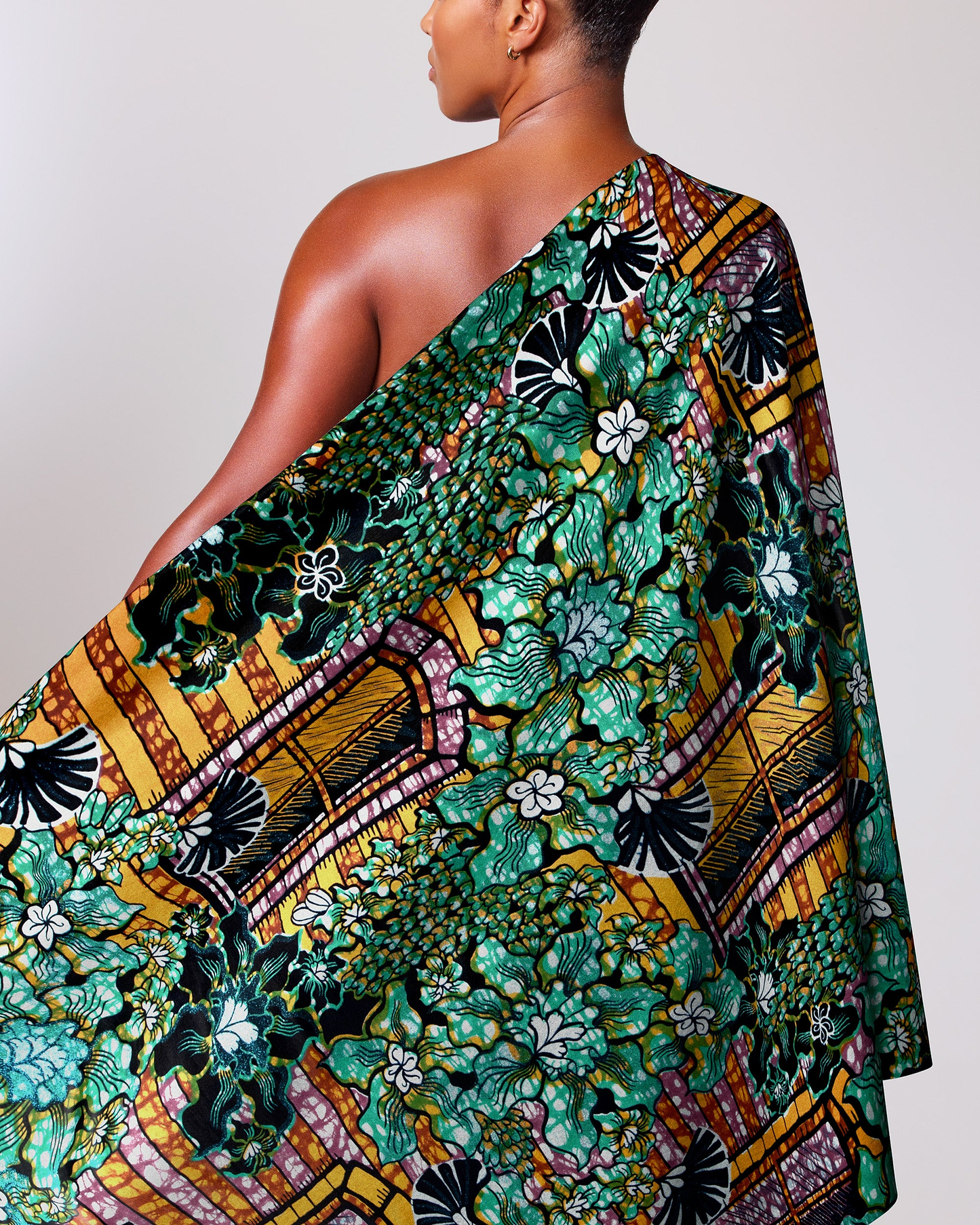 Vibrant green yellow black patterned grand super-wax vls7072.001