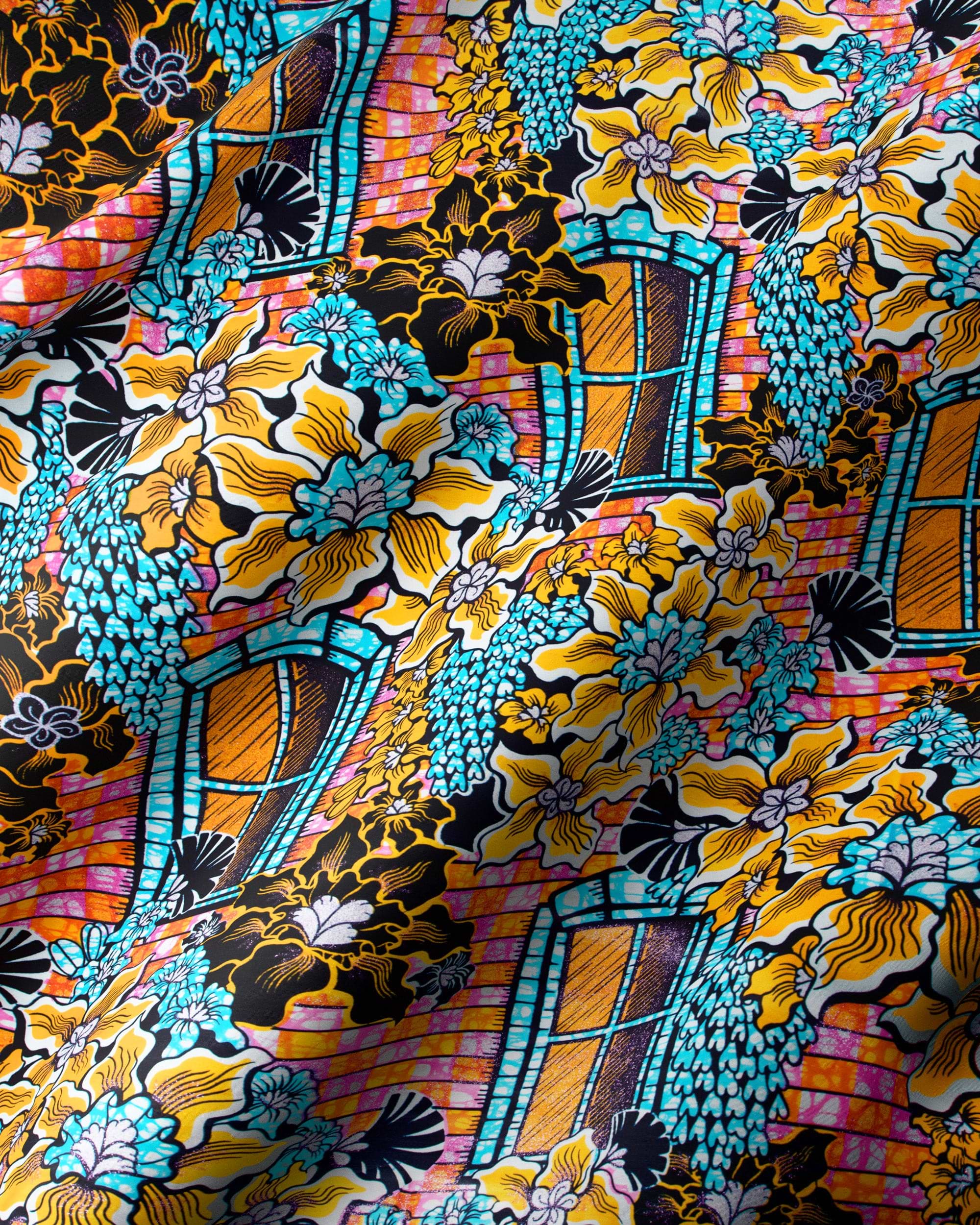 Vlisco Fabrics 英語版 フリスコ ファブリックス Grand Super-Wax | VLS7072.007 | Lilac Glitter Embellished – Vlisco