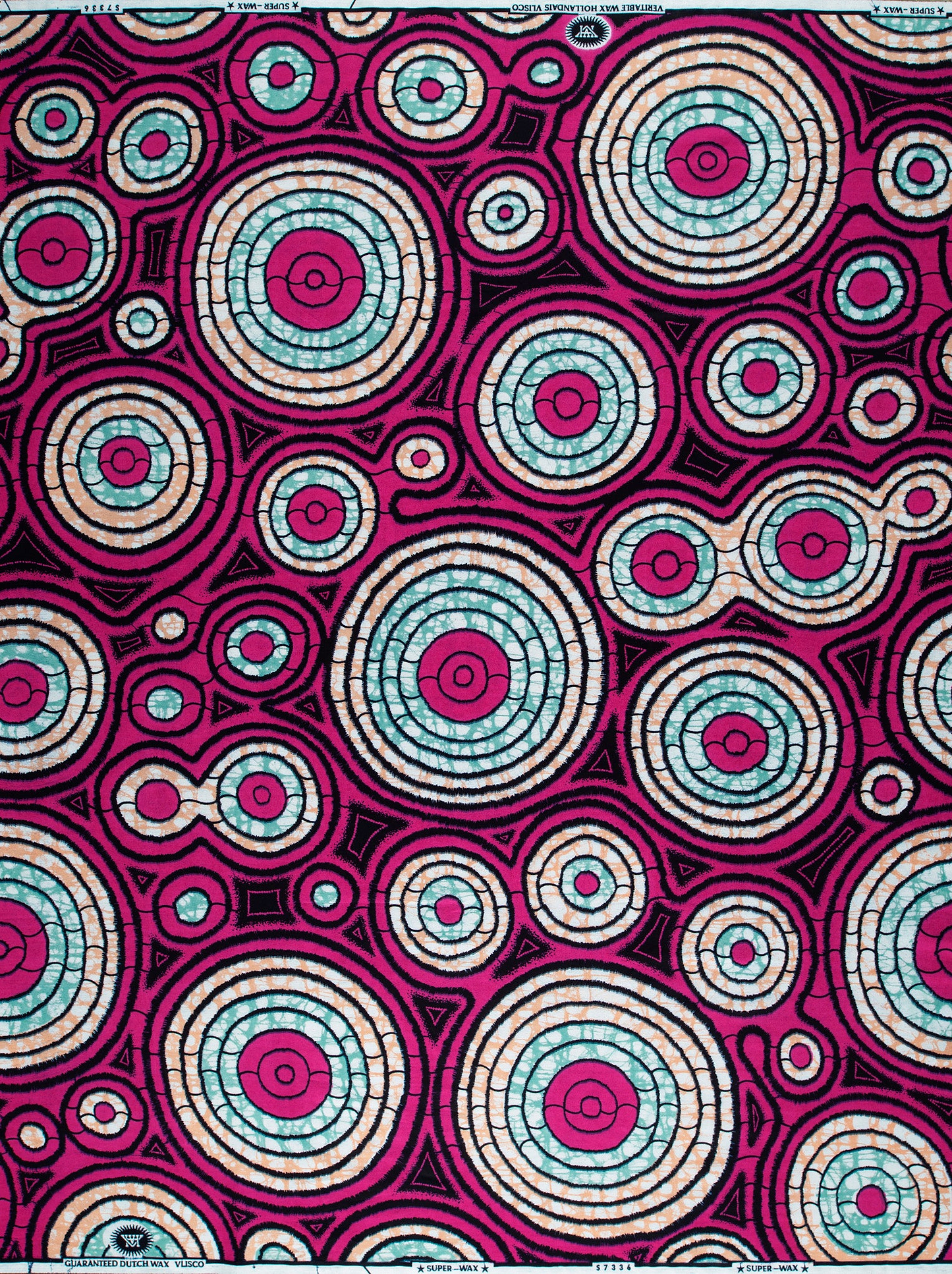 Vibrant magenta teal concentric circle super-wax vls7336.005