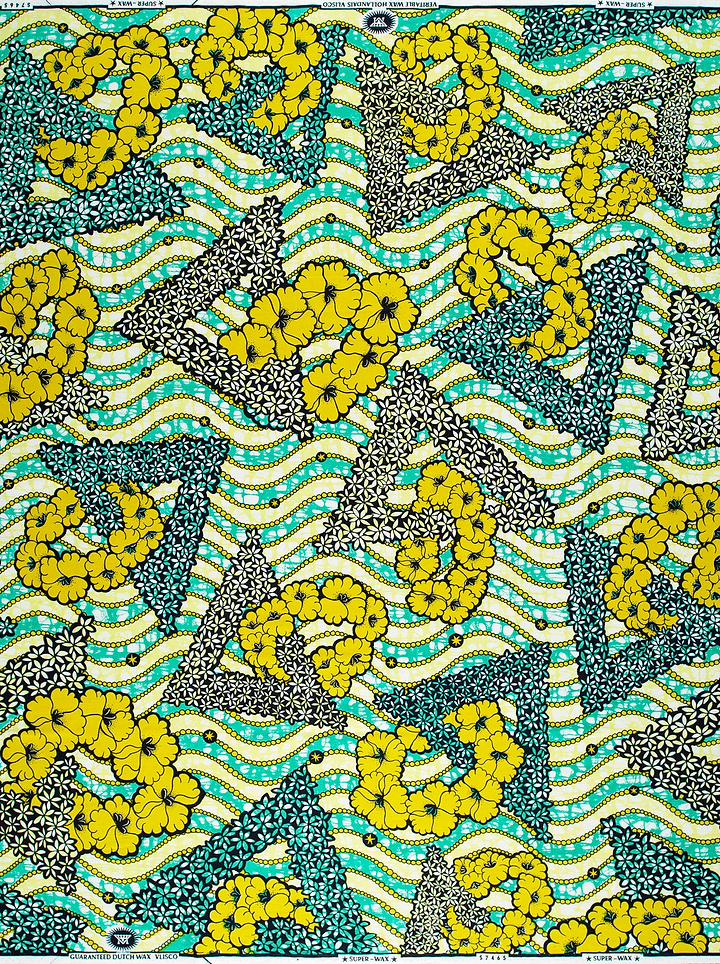 Vibrant yellow hibiscus flowers bold super-wax vls7465.002