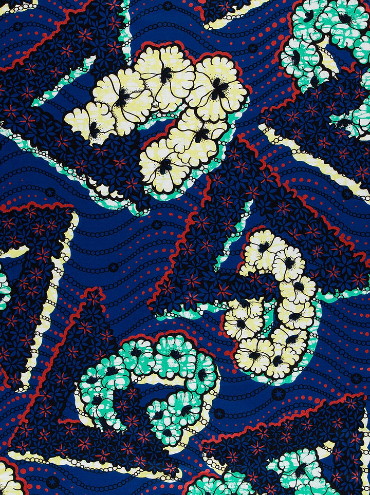 Vibrant patterned fabric bold floral super-wax vls7465.004