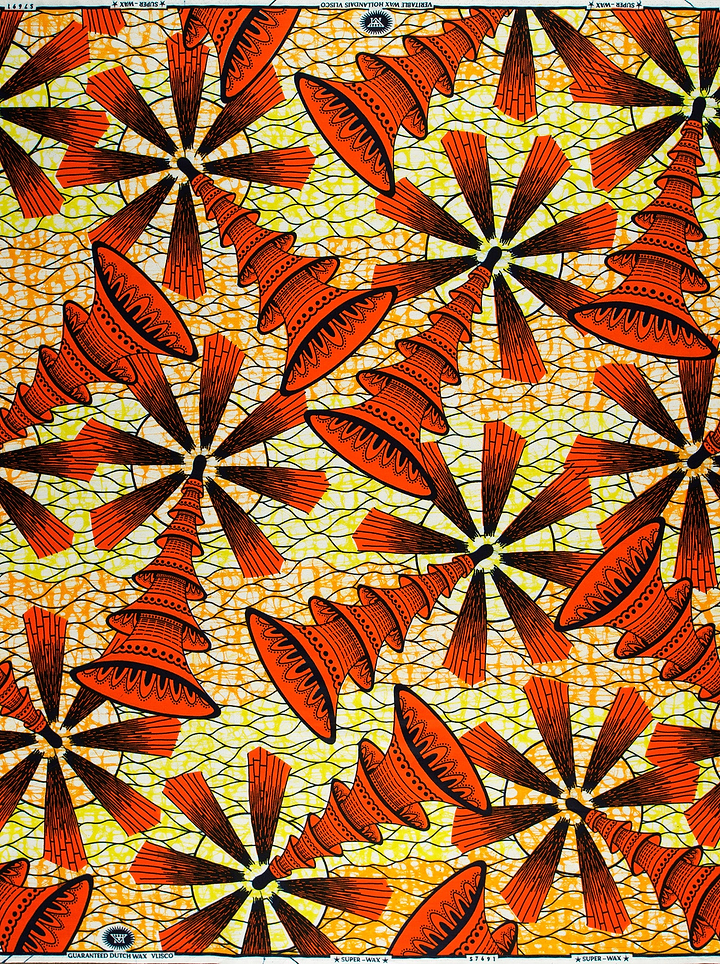 Vibrant red black conical floral super-wax vls7691.006