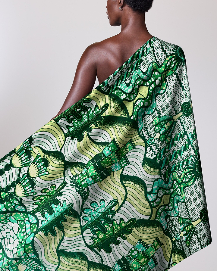 Grand Super-Wax | VLS7857.005 | Green Glitter Embellished