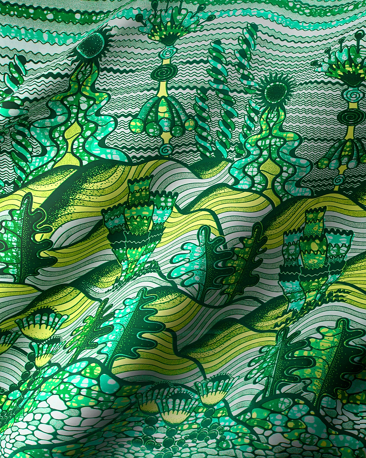 Grand Super-Wax | VLS7857.005 | Green Glitter Embellished