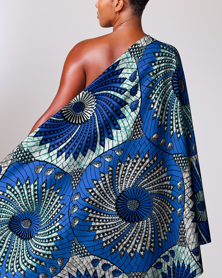Vibrant blue green black patterned super-wax vls8262.023