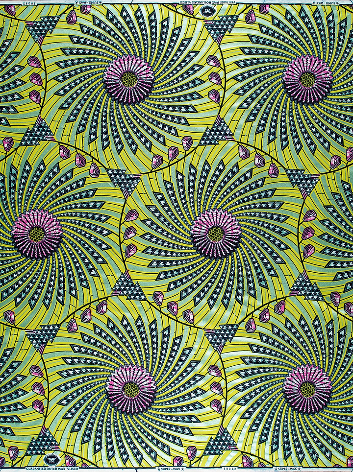 Vibrant yellow fabric bold purple super-wax vls8262.024
