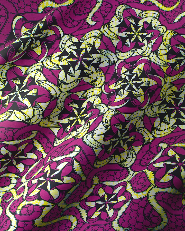 Vibrant purple fabric bold geometric super-wax vls8270.010