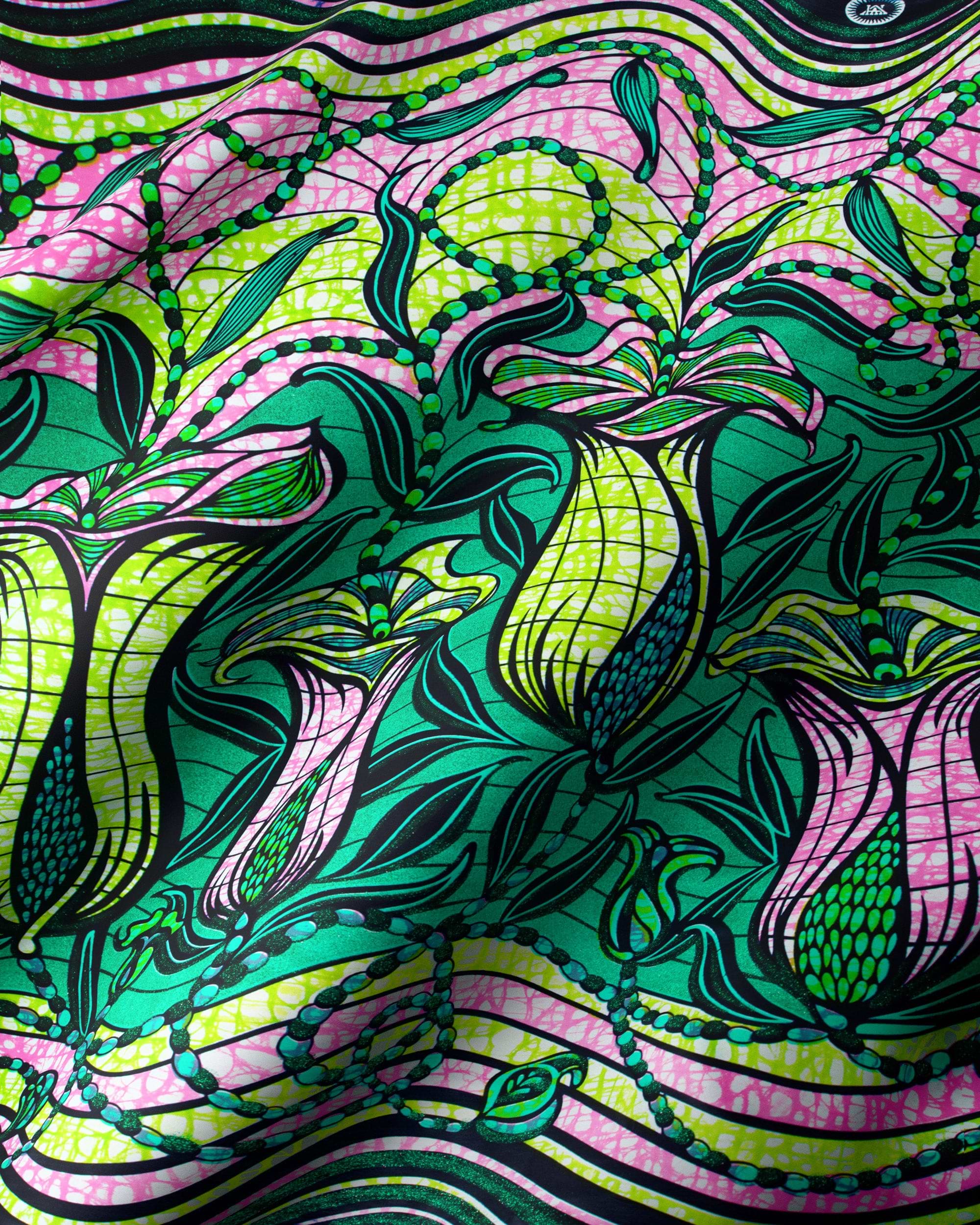 Grand Super-Wax | VLS9099.001 | Green Glitter Embellished – Vlisco