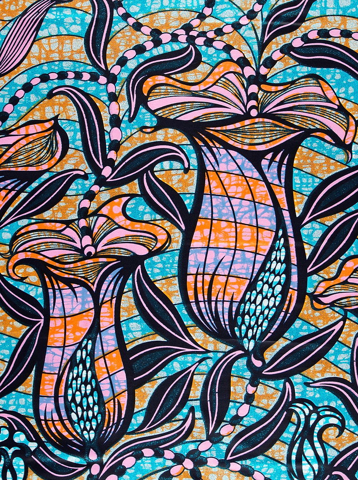 Vibrant african print fabric stylized grand super-wax vls9099.006