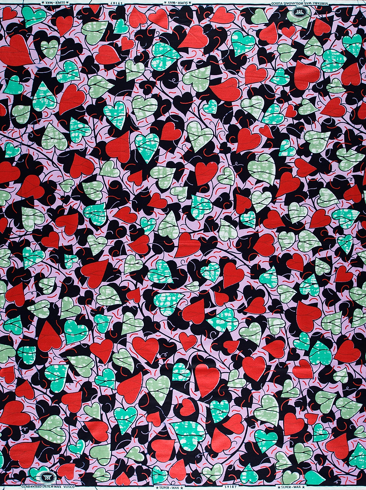 Vibrant pink fabric adorned dense super-wax vls9187.017