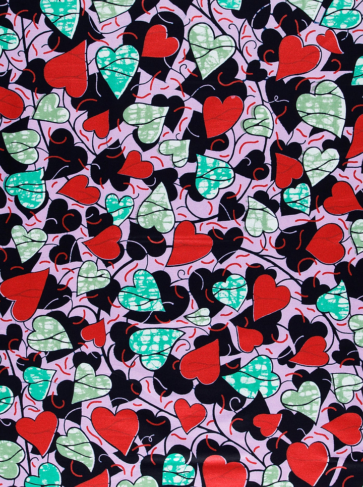 Vibrant fabric dense pattern red super-wax vls9187.017