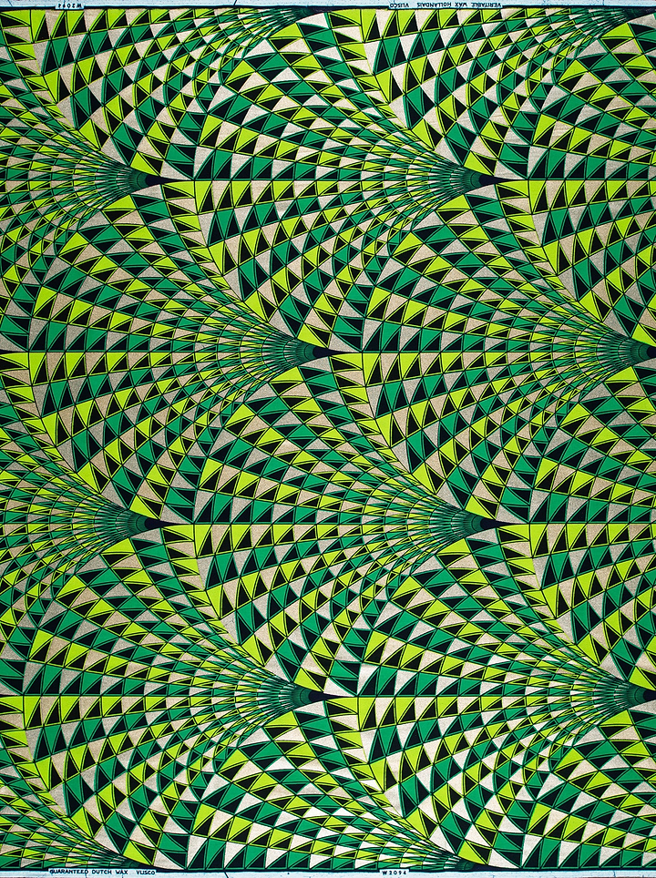 Vibrant green lime geometric patterned wax hollandais vlw2094.026