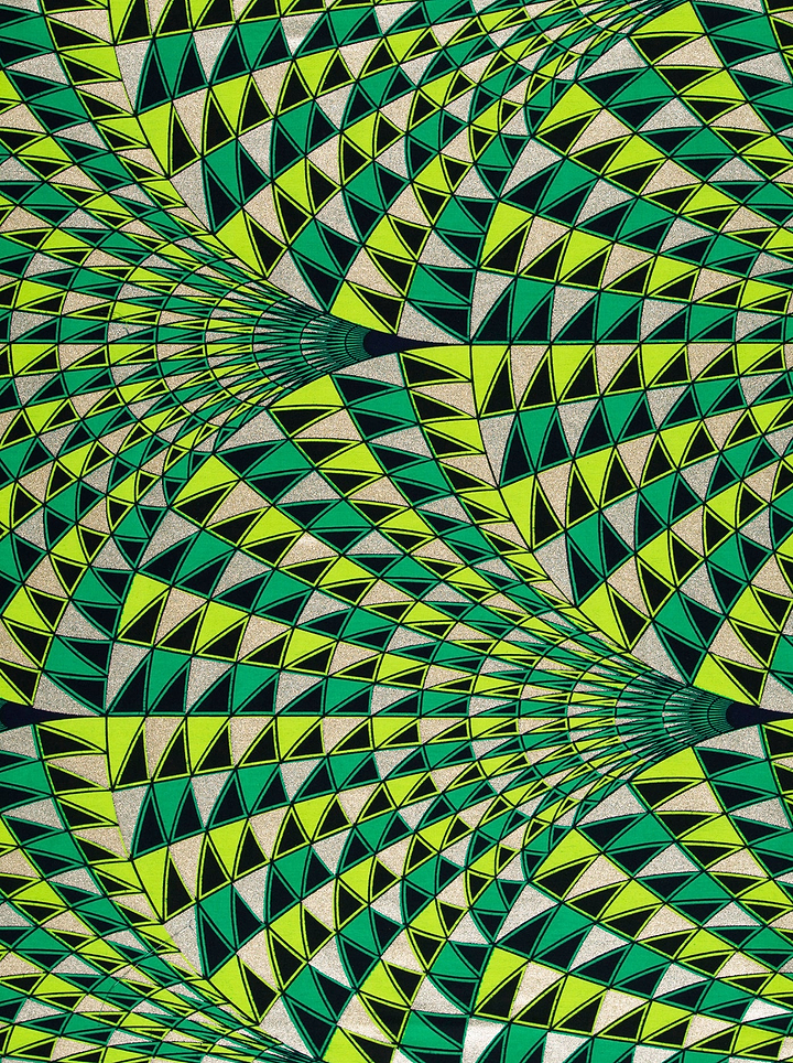 Vibrant geometric pattern triangles shades wax hollandais vlw2094.026