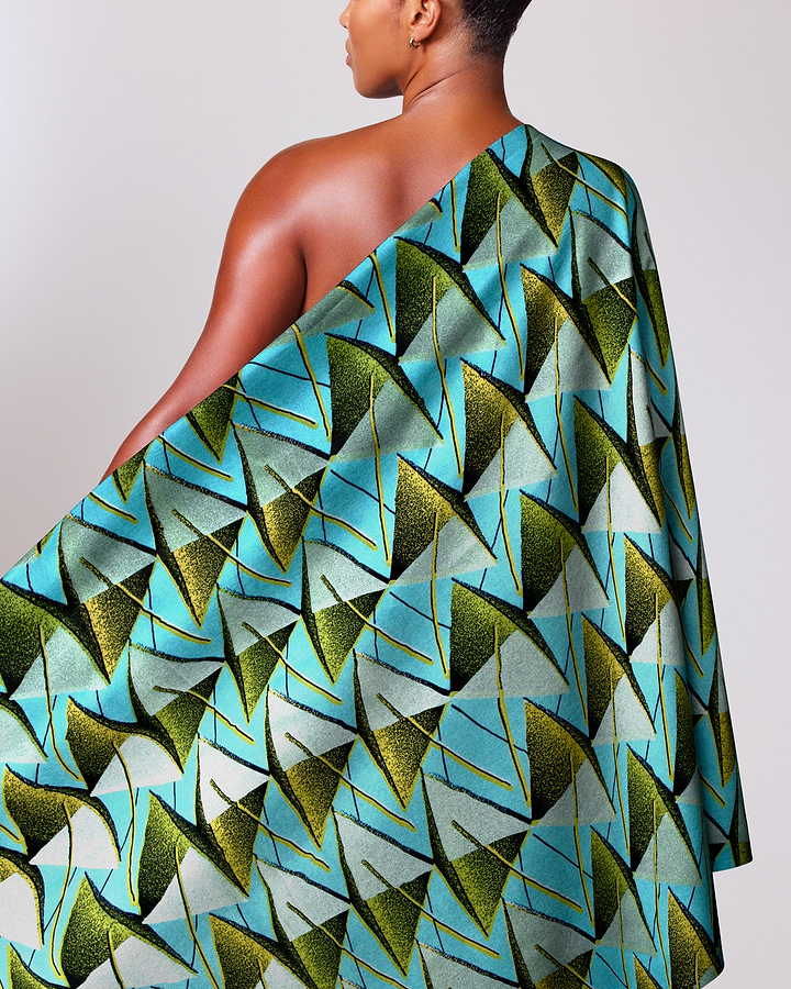 Wax Hollandais | VLW4168.020 | Pastel Green Embellished