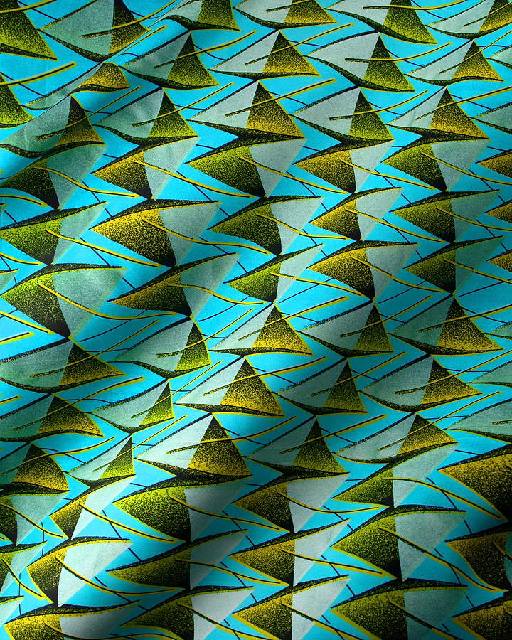 Wax Hollandais | VLW4168.020 | Pastel Green Embellished