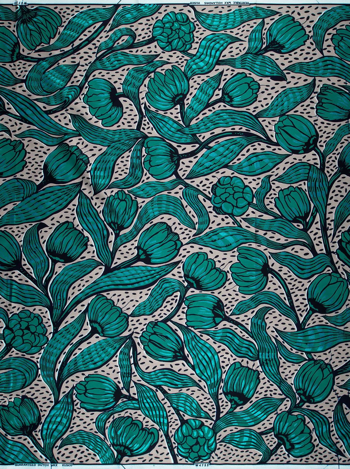 Wax Hollandais | VLW4735.007 | Orné de Bleu