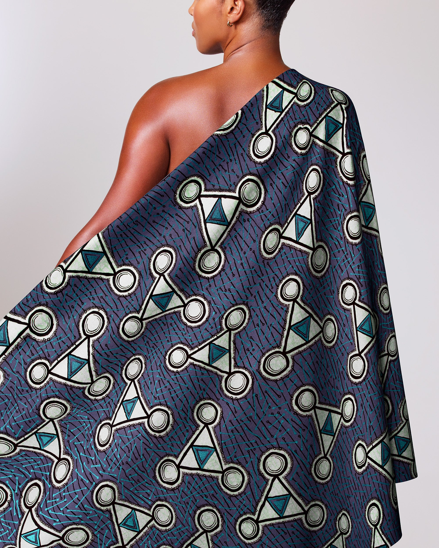 Wax Hollandais | VLW5502.006 | Blue Embellished