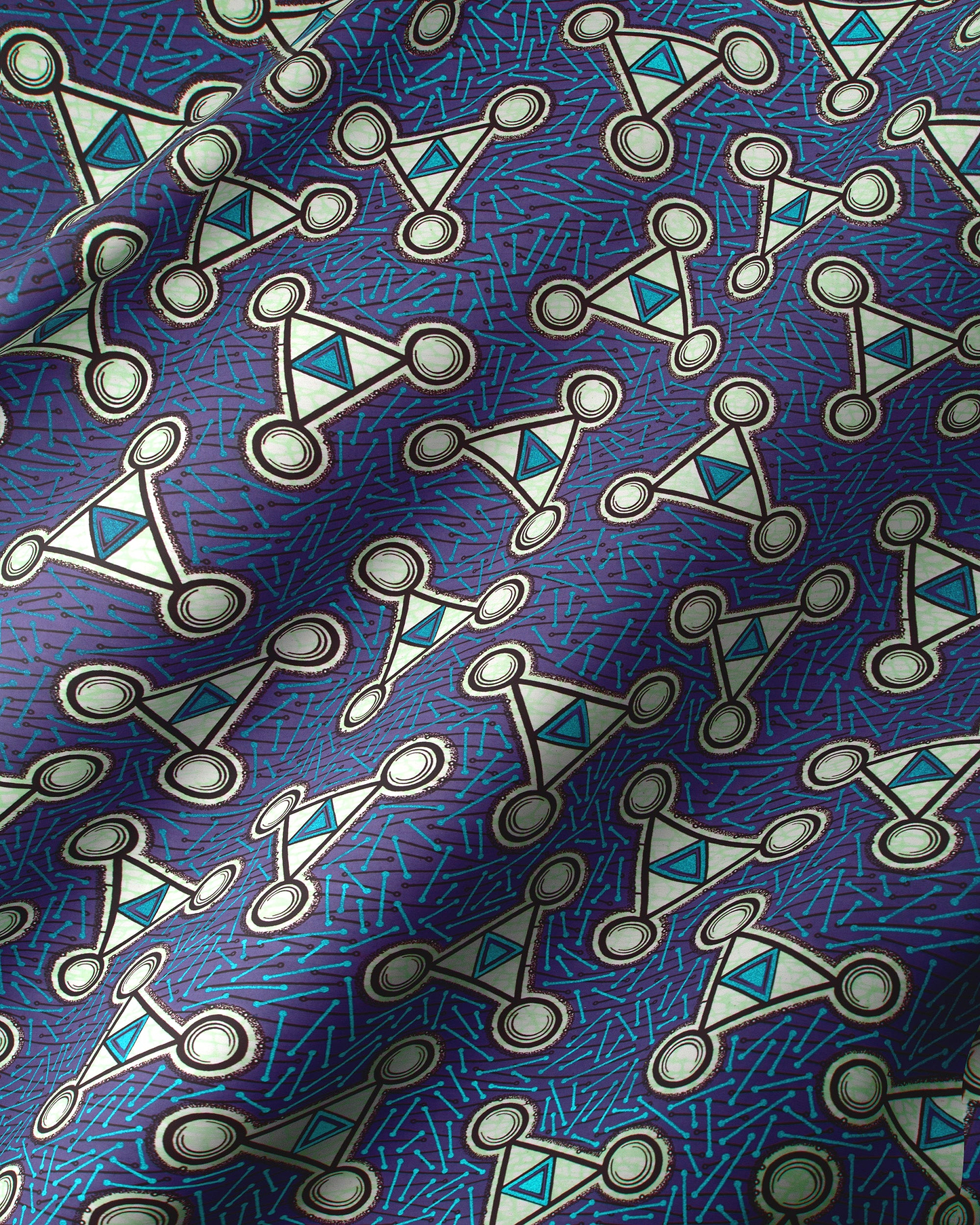 Wax Hollandais | VLW5502.006 | Blue Embellished