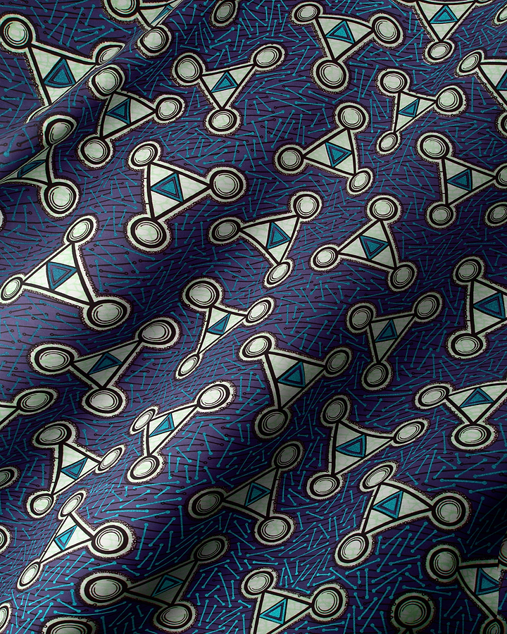 Wax Hollandais | VLW5502.006 | Orné de Bleu