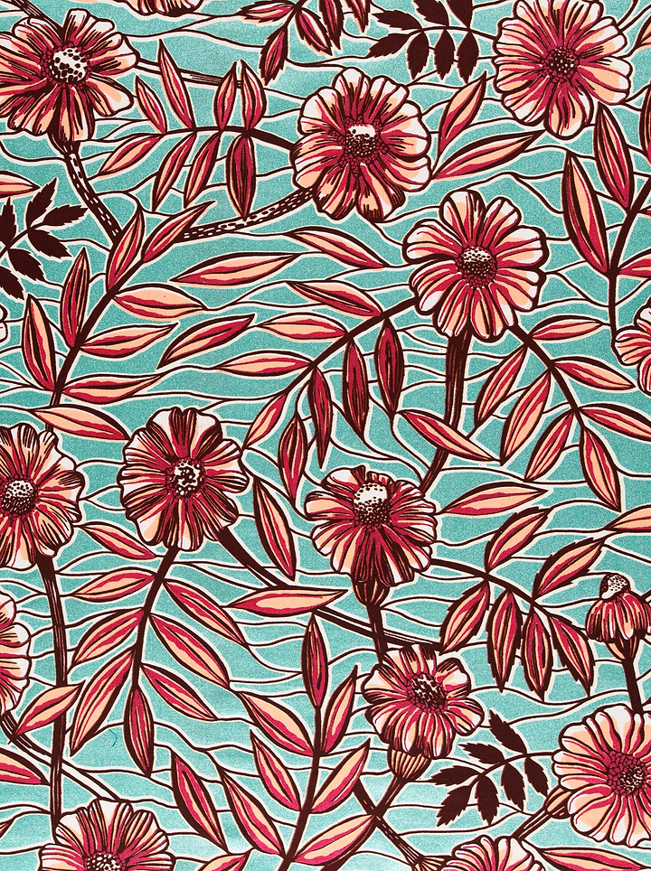 Teal fabric pattern pink maroon wax glitterglam vlw6087.020