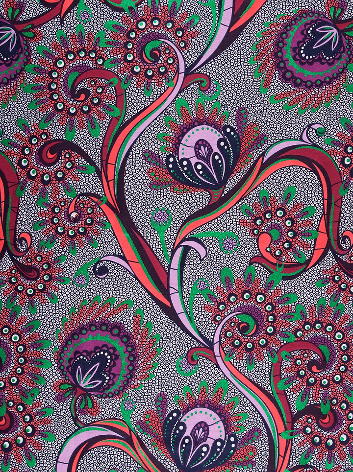 Vibrant intricate paisley-patterned fabric bold satin royal vlw7064.004