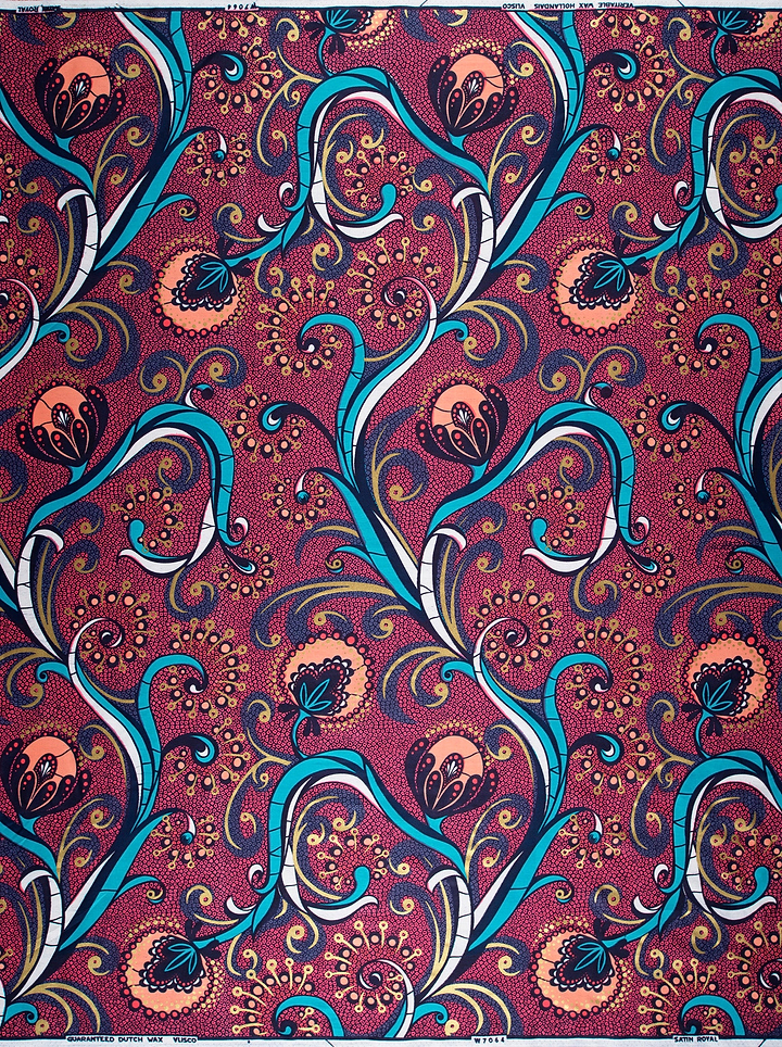 Vibrant maroon fabric intricate turquoise satin royal vlw7064.009