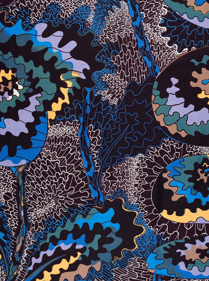 Vibrant abstract fabric bold blue wax hollandais vlw9921.003