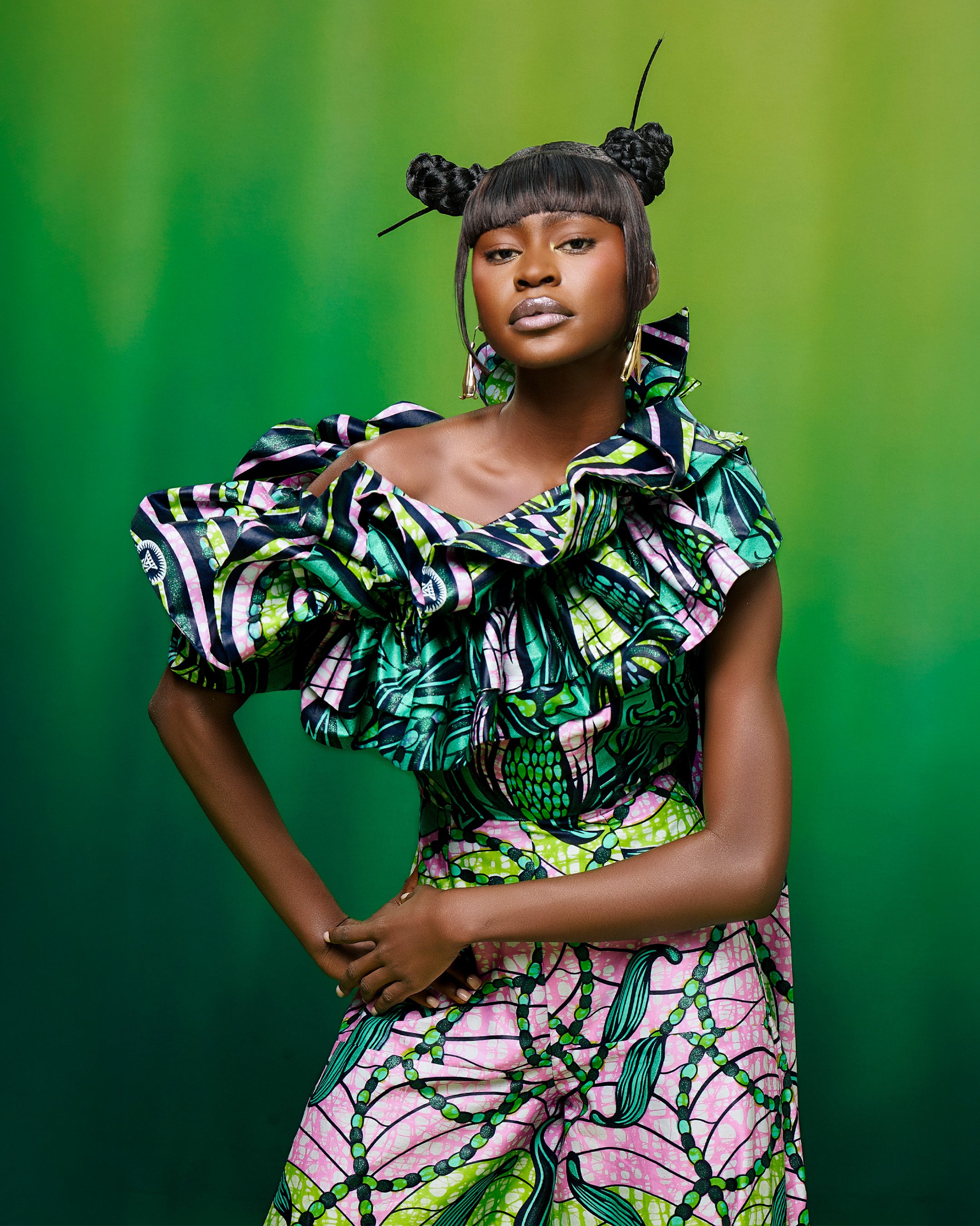 Grand Super-Wax | VLS9099.001 | Green Glitter Embellished – Vlisco