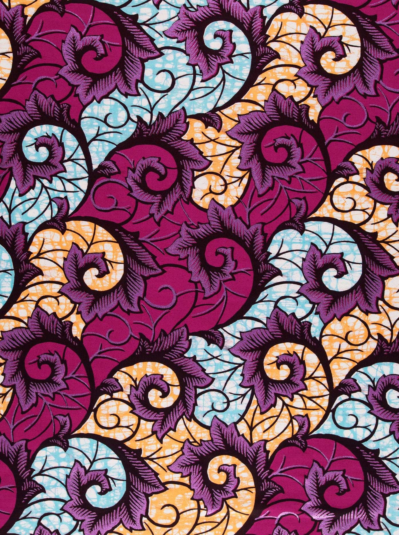 Colorful floral textile pattern super-wax vl04860.022