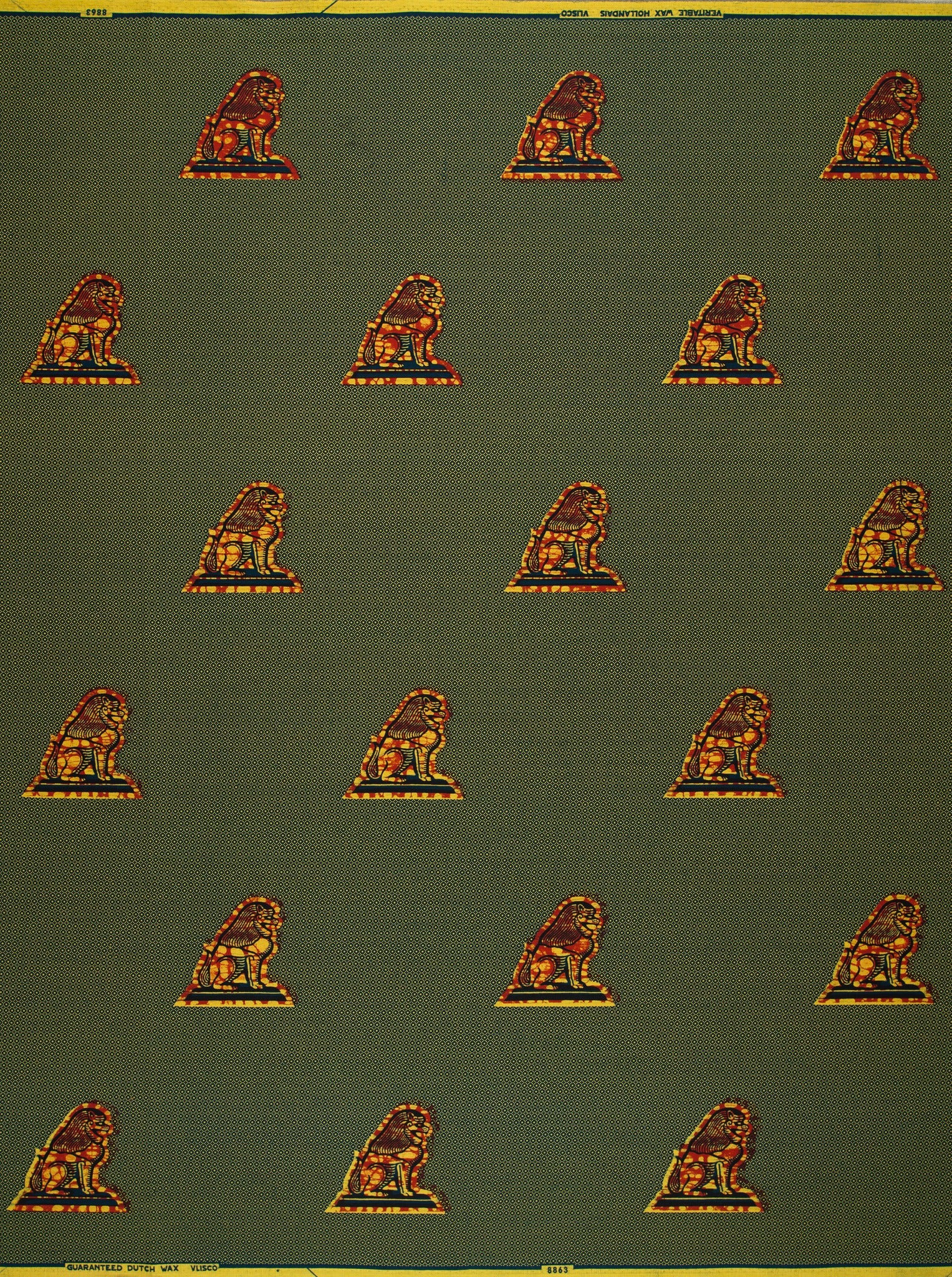 Wax Hollandais | VL08863.079 | I am sitting at my Gate, Lion of Judah, Lion's Head, The Force