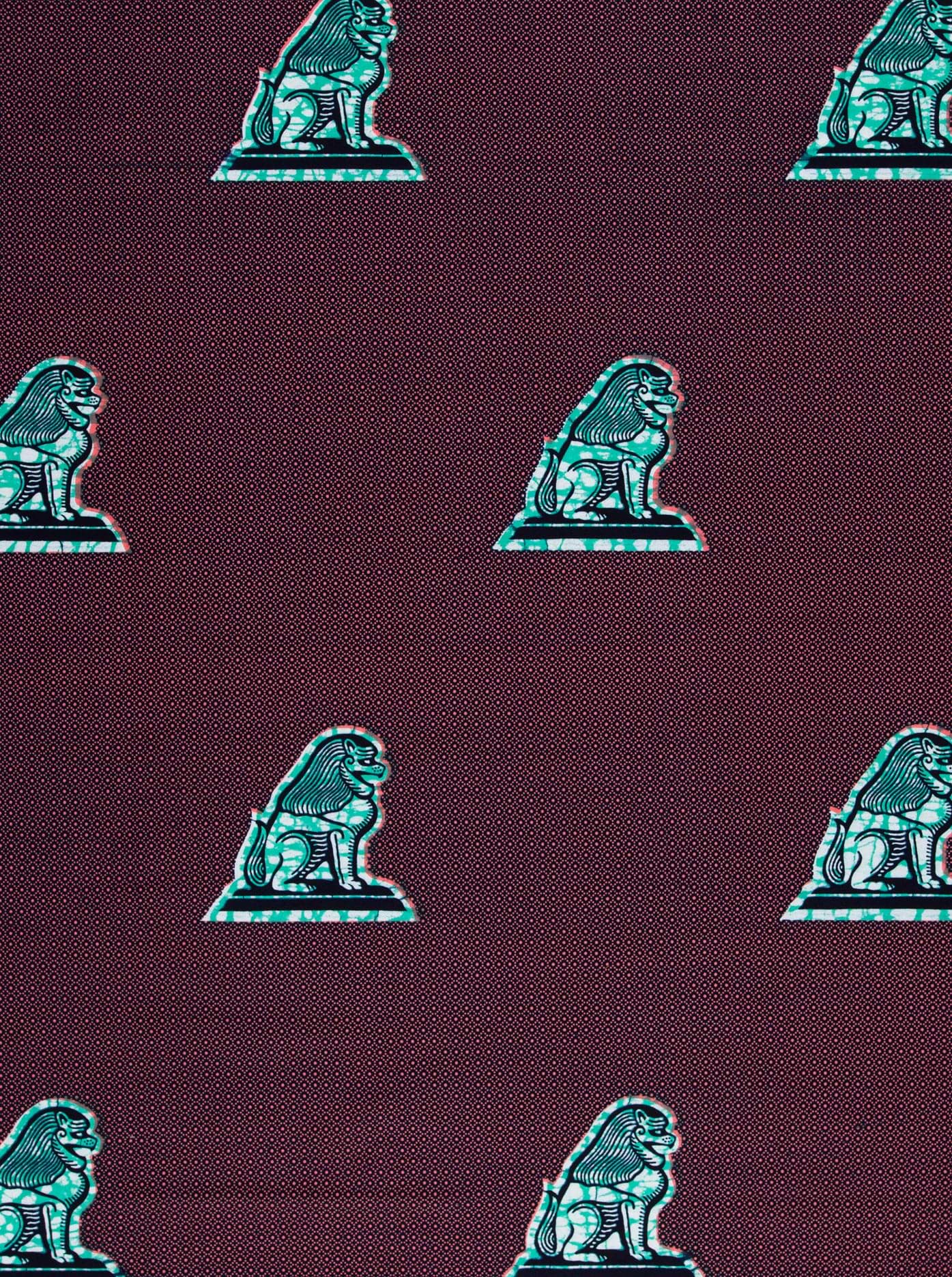 Wax Hollandais | VL08863.084 | Je suis assis à ma Porte, Lion de Juda, Tête de Lion, La Force