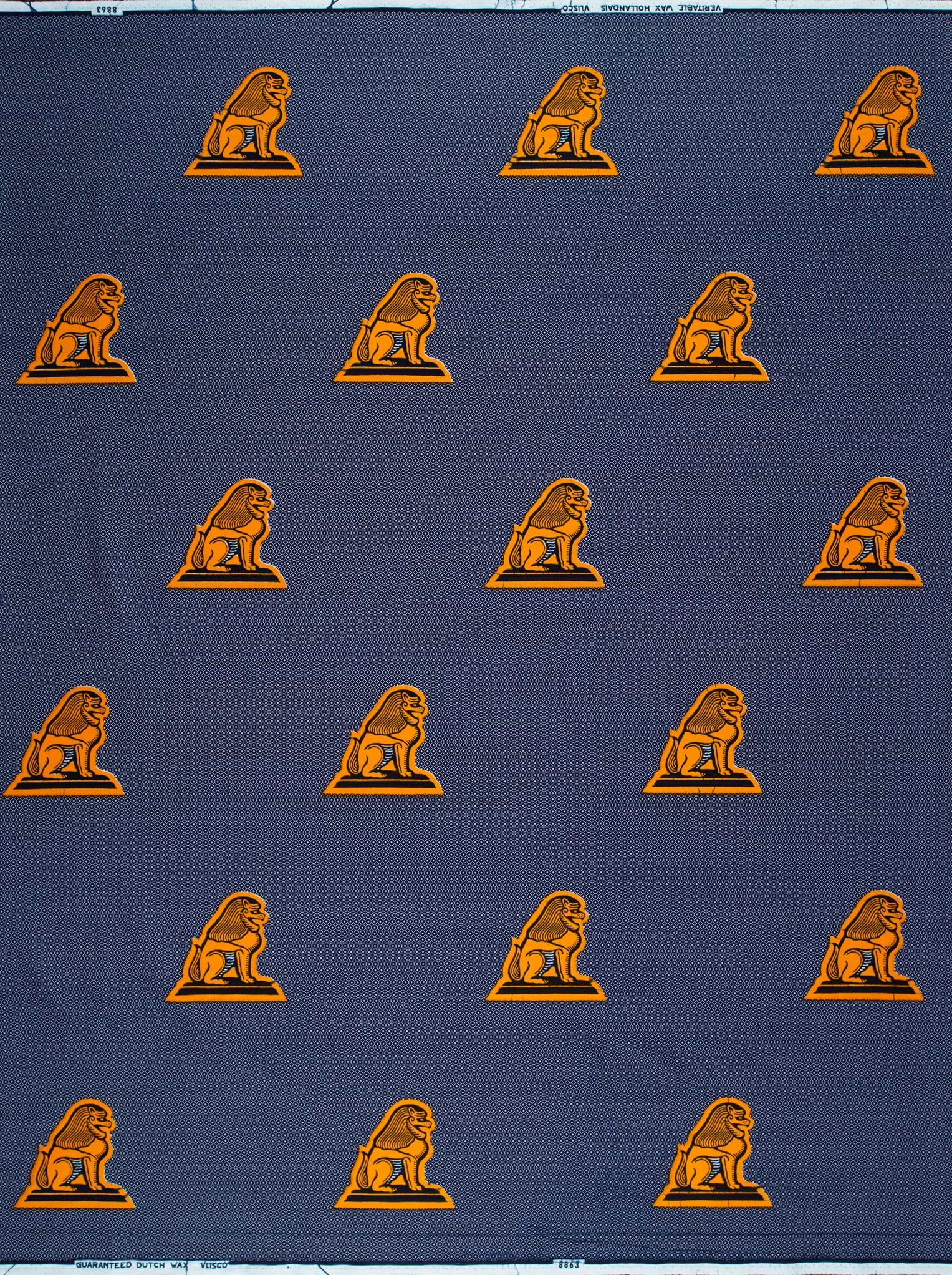 Wax Hollandais | VL08863.085 | Je suis assis à ma Porte, Lion de Juda, Tête de Lion, La Force