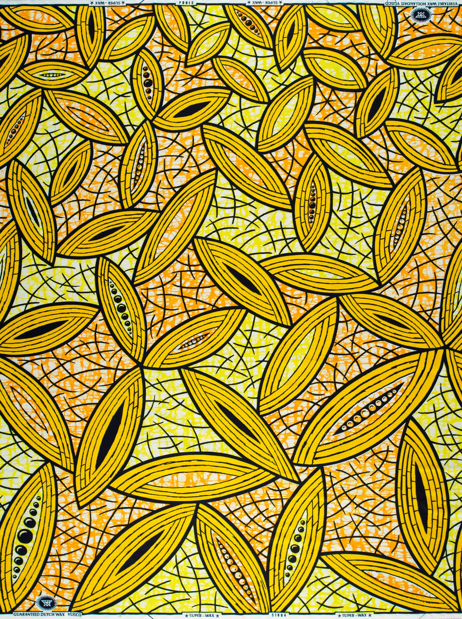 Vibrant yellow black stylized seed super-wax vls1884.011