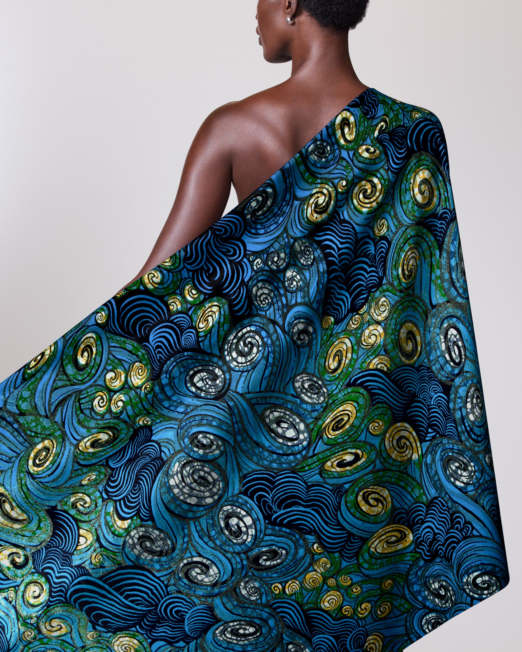 VINCENT TSANG シルクスクリーン Grand Super-Wax | VLS2604.009 | Pale Green Shine Embellished – Vlisco
