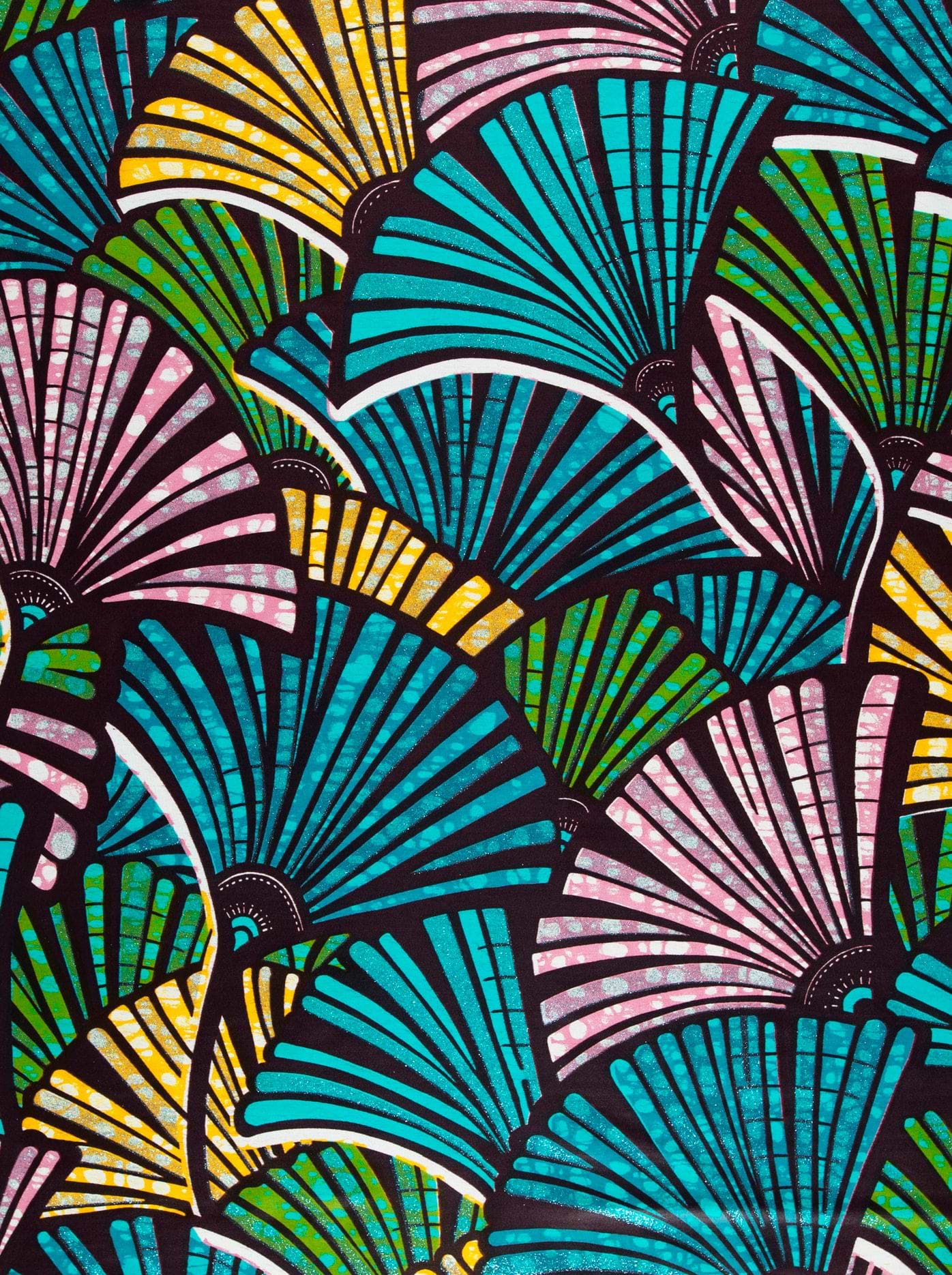 Colorful fan-shaped pattern grand super-wax vls6740.004