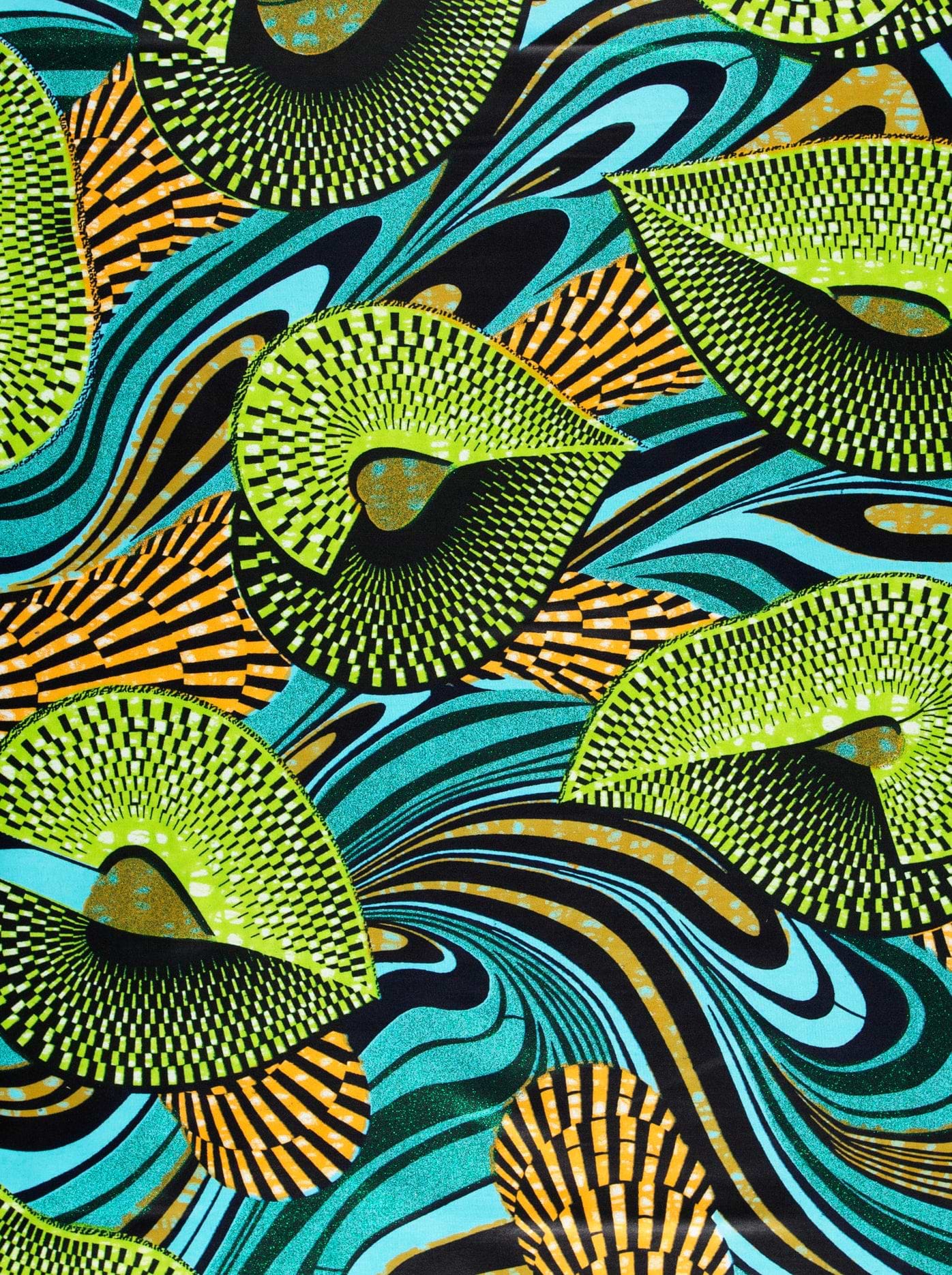 Grand Super-Wax | VLS6997.002 | Green Glitter Embellished – Vlisco