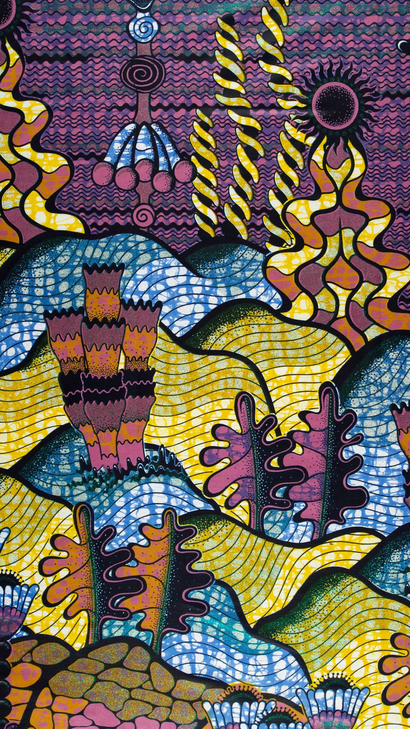 Weeekly ColoRise Backwards サノク スジントレカ Grand Super-Wax | VLS7857.004 | Green Glitter Embellished – Vlisco