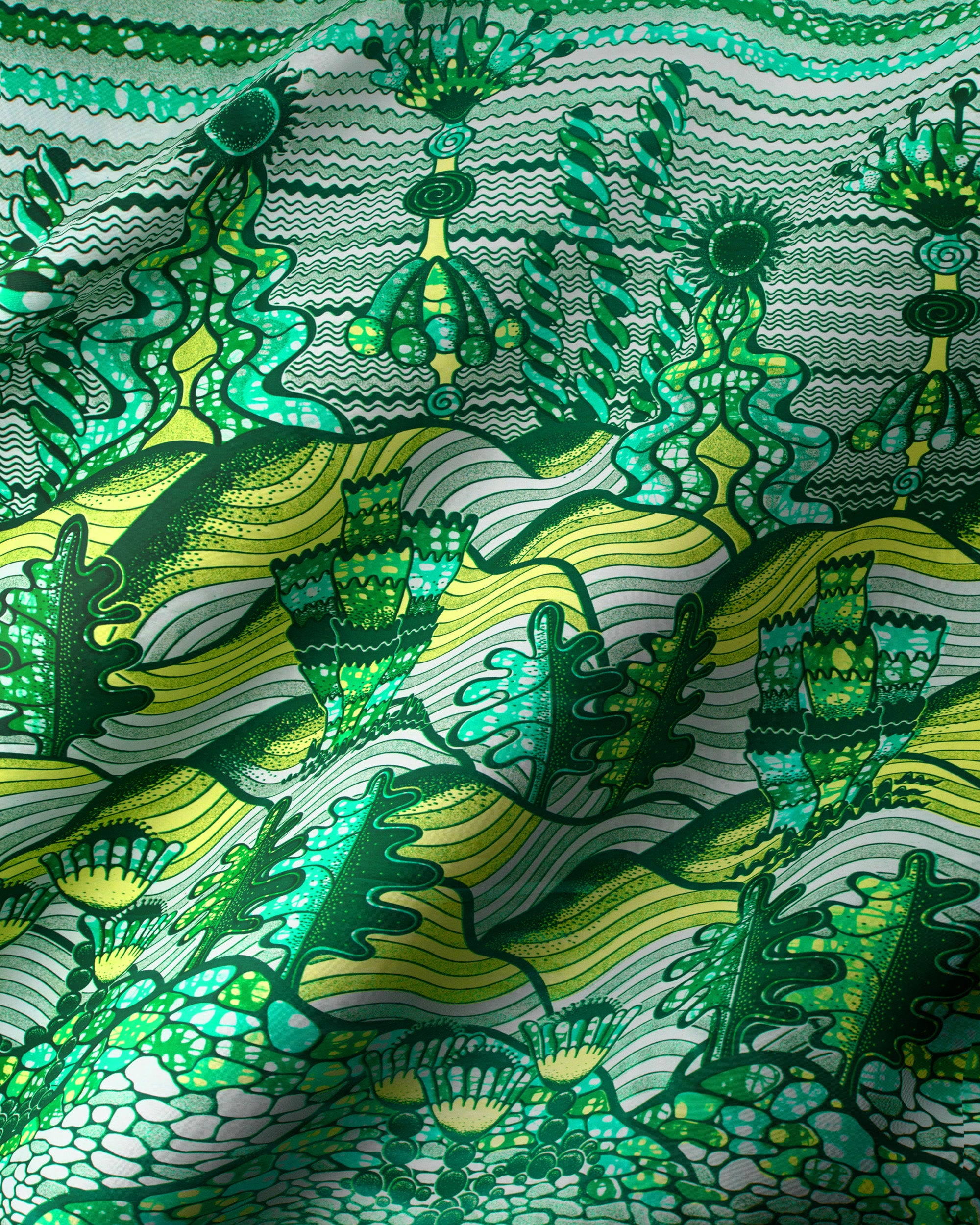 Grand Super-Wax | VLS7857.005 | Green Glitter Embellished – Vlisco