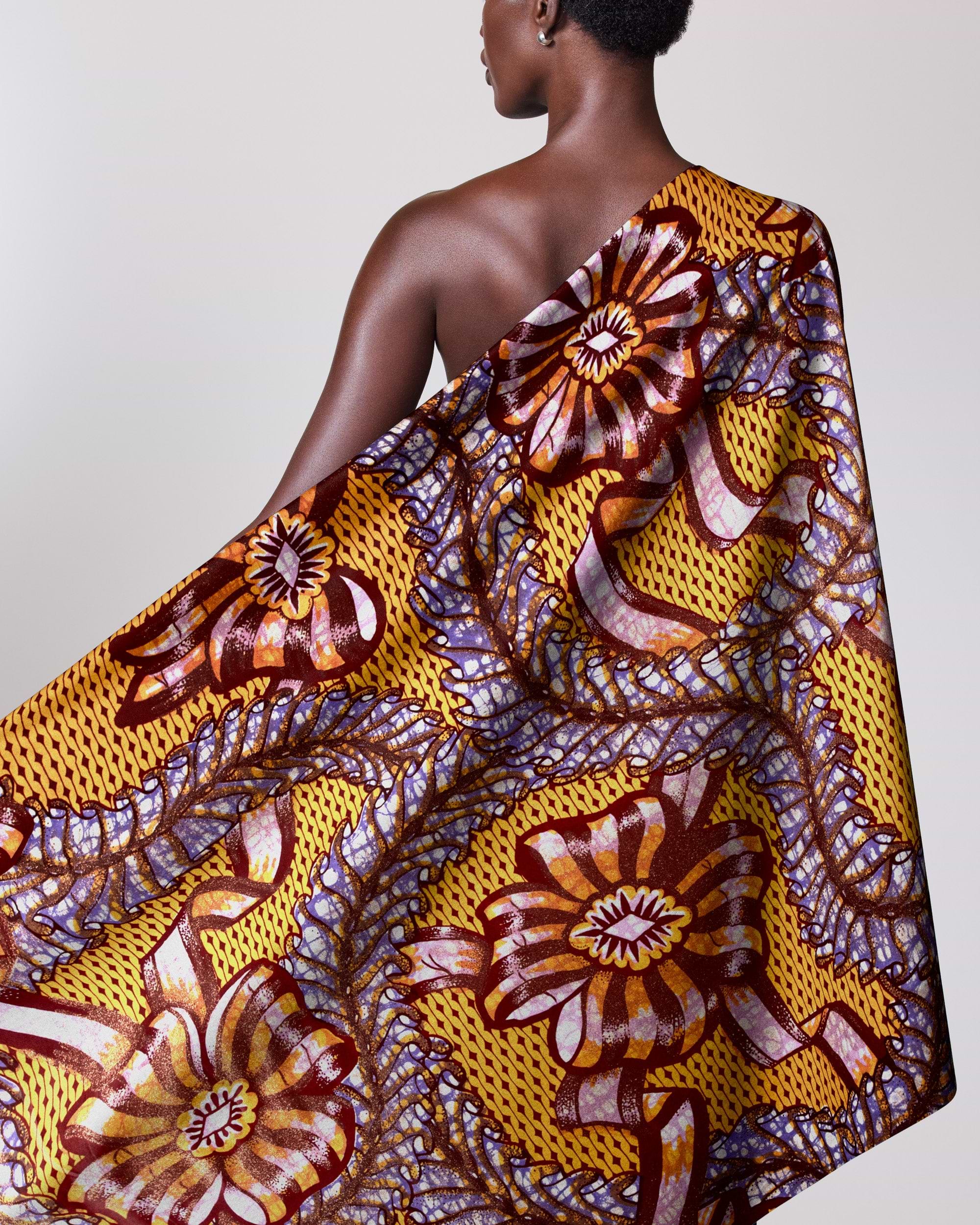 Vlisco Fabrics 英語版 フリスコ ファブリックス Grand Super-Wax | VLS8306.003 | Copper Glitter Embellished – Vlisco