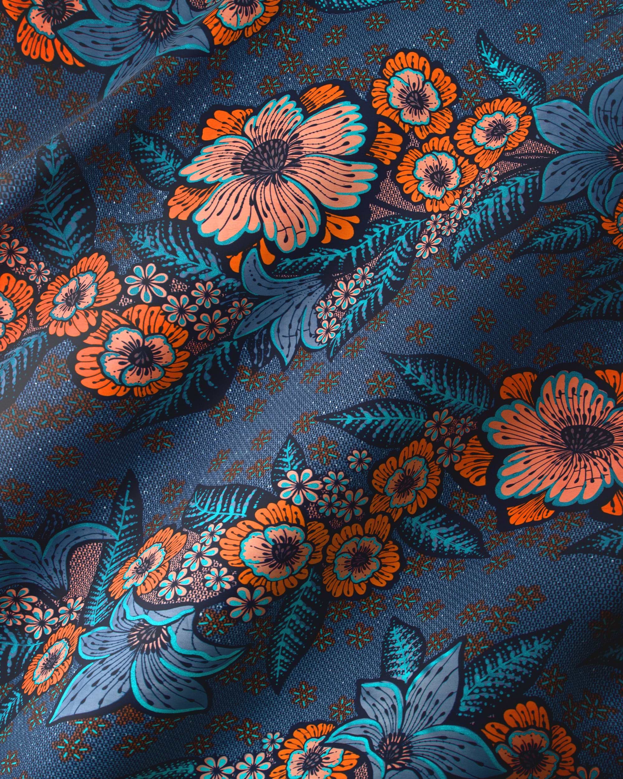 Satin Royal | Vlw4754.002 | Blue Embellished | Vlisco