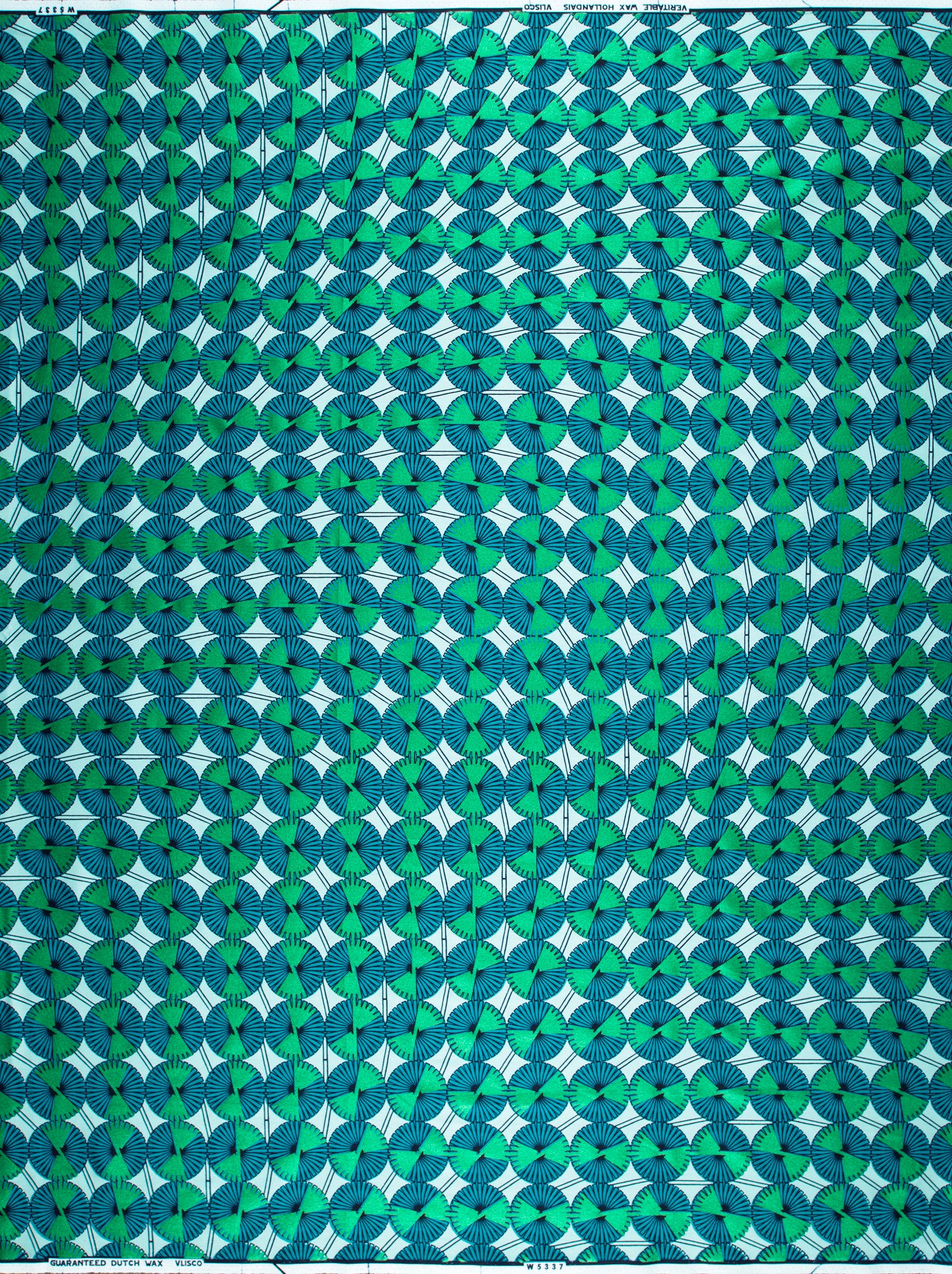 Wax Hollandais | VLW5337.042 | Emerald Green Embellished