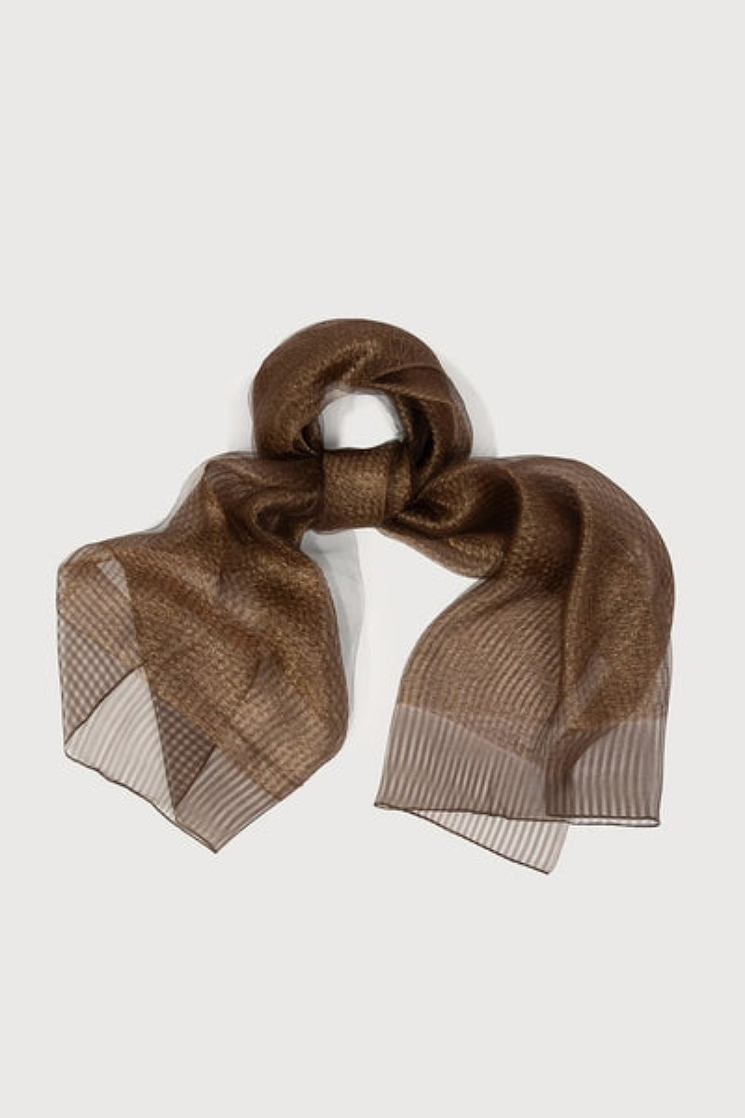 Silk Sparkle Wrap Scarf - Brown