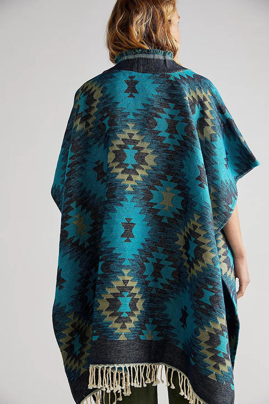 Aztec Fringed Ruana