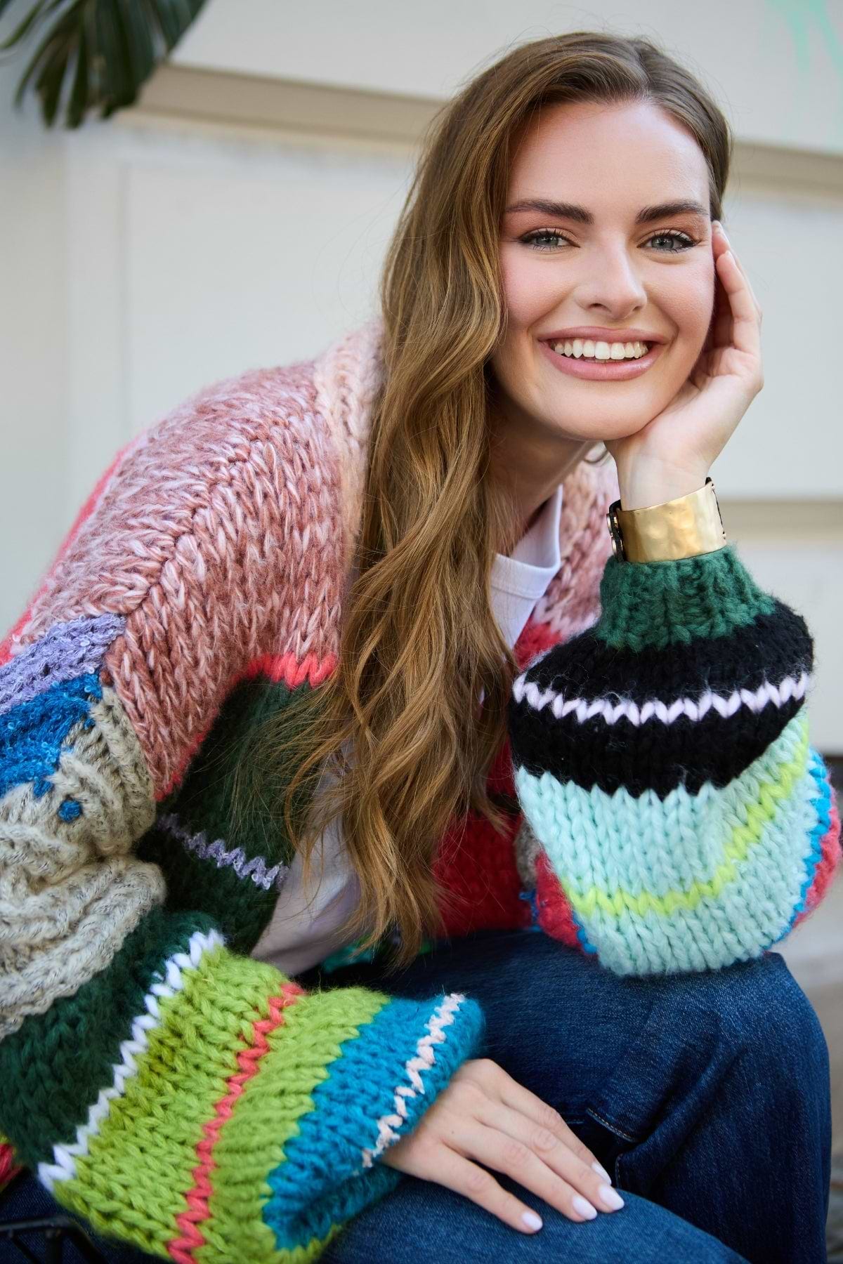 Cardigan, rayé, tricot côtelé, originalités Cardigan, rayé, tricot côtelé, originalités