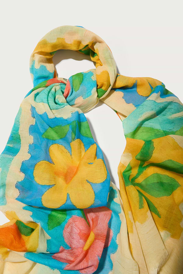 Fruit Stamp Printed Scarf - Multi